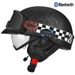 3C Certified Retro Bluetooth Motorcycle Helmet – Vintage Half Helmet With Built-in Speaker & Mic – Cruiser Open Face Helmet For Men & Women_voghion.com