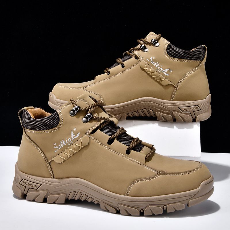 6658 Microfiber Men's Martin Boots Chelsea Range Khaki, Choose Size And Tell Seller_voghion.com