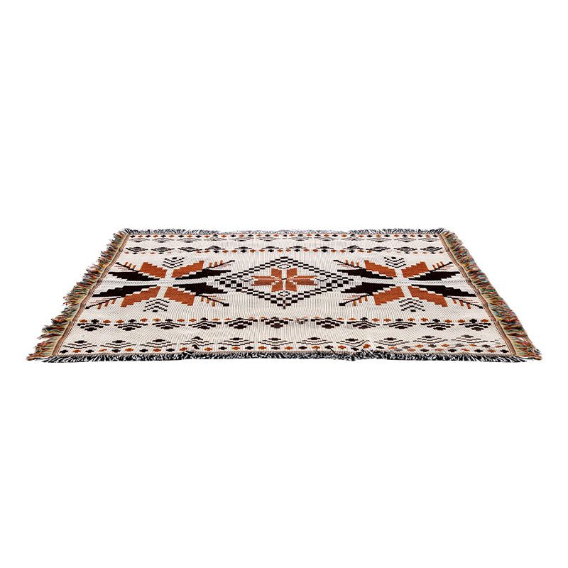 Outdoor Bohemian wind blanket camping Moisture-proof thickened Ethnic wind picnic mat Retro camping carpet cover blanket_voghion.com