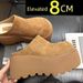 Brand Thick Bottom Toe Cap Fur Semi-Slipper Women 2025 New Arrival Spring And Autumn Outer Wear Height Increasing_voghion.com