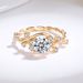 Uusi S925 hopea Moissanite sormus naisille Muoti kukka Kukkiva puolikesäsormus Crown Anti Real Diamond Finger Sormus_voghion.com