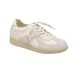 2025 Spring And Summer New Women's White Leather Color Block Patchwork Low Top Board Shoes, Flat German Trainers Fashionable Hundred_voghion.com