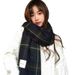 Stile coreano atmosfera plaid donne in autunno inverno, scialle caldo spesso per studenti, sciarpa versatile carina e di alta qualità_voghion.com