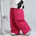 New winter outdoor loose waist protection ski pants women's waterproof warm American professional snowboard pants men_voghion.com