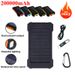 200000 MAh Portable Solar Power Bank External Battery Fast Charging Waterproof With SOS Flashlight Powerbank For Xiaomi_voghion.com