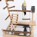 Pepper Wood Parrot Platform, Parrot Climbing Net, Climbing Training Station, Climbing Ladder, Swing Bird Toy Suspension Bridge_voghion.com