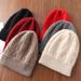 Autumn Winter Pure Wool Large Head Circumference Unisex Cashmere Knitted Ear Protection Warm Hat_voghion.com