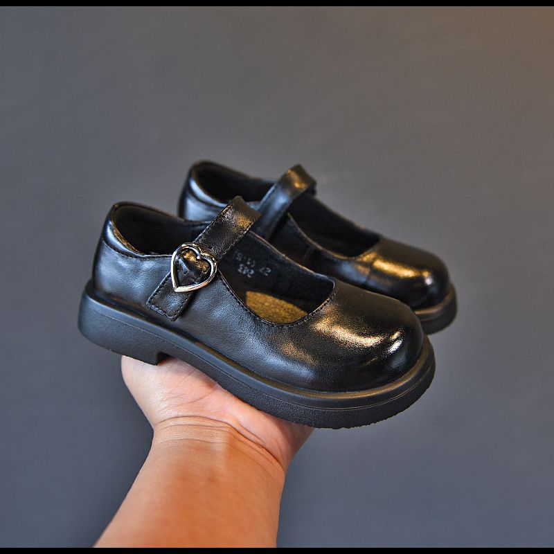 9120 herfst en zomer nieuwe Koreaanse versie, grote kinderprinsessenschoenen, meisjes modieuze zwarte uitvoering klein_voghion.com