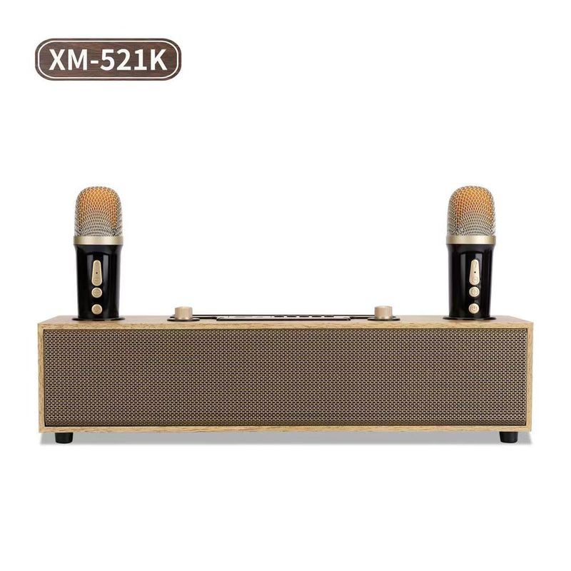 XM-521 Sans Fil Bluetooth Intégré KTV Double Microphone Chant Microphone Haut-Parleur Maison_voghion.com