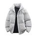 American Short Cotton Jacket For Men Winter Matte Melard Style Stand Collar Coat Trendy Brand High-end Feel_voghion.com