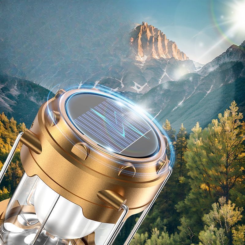 Lanterne solaire multifonctionnelle avec batterie longue durée, éclairage domestique rechargeable, portable en cas de panne de courant, tente_voghion.com