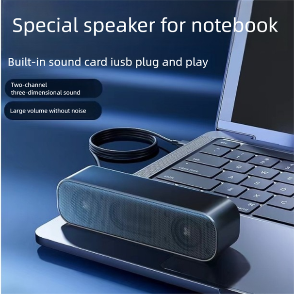Computer USB Interface Desktop Mini Speaker With Built-in Sound Card Direct Connection For Laptop_voghion.com