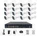 Sicherheitskameras 16-Kanal-PoE-Überwachungskamera-Set für den Außenbereich, hochauflösende Nachtsicht, wasserdichte Kamera, komplettes Ausrüstungsset_voghion.com