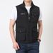 "Men's Multi-Pocket Outdoor Vest – Fishing & Photography Utility Jacket With Loose Fit, Durable Polyester (Black/Army/Khaki/Royal Blue)"_voghion.com