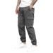 Pantaloni cargo casual da uomo con coulisse in vita, multitasche, leggeri, in misto cotone e poliestere, pantaloni tattici a gamba dritta per lavoro e viaggi all'aperto_voghion.com