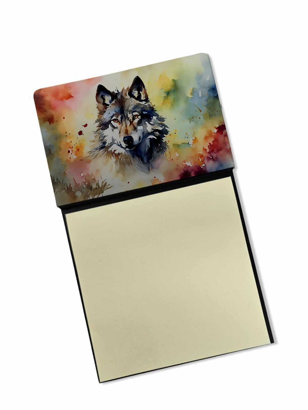 NEW Wolves Wolf Sticky Note Holder Refillable Dispenser Self-Sticky Note Pads, Memo Pads Blank Desk Accessories_voghion.com