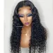 Nasse gewellte Echthaarperücken für Frauen, lockige Seidenbasis, volle Spitze, natürliche Farbe_voghion.com