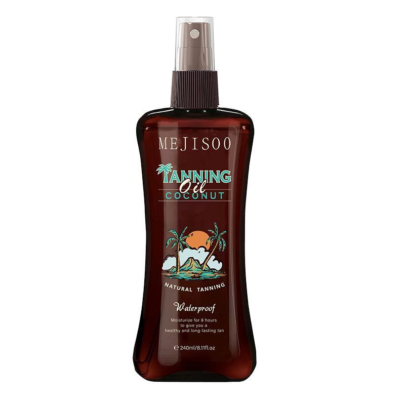 Tanning Coconut Oil - Beach Sunbath Bronzing Tanning Oil, Natural Deep Dark Tint Moisturizer, Outdoor Tanning_voghion.com