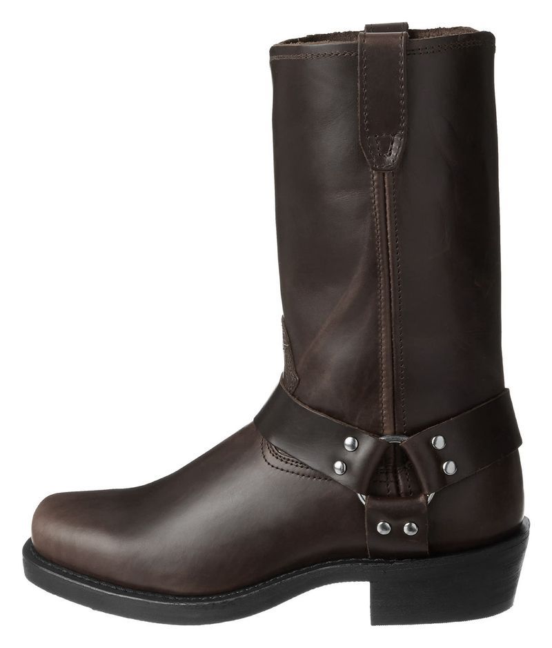 Stivali da uomo da cavaliere con tacco medio e punta quadrata in pelle alla moda da cowboy occidentale_voghion.com