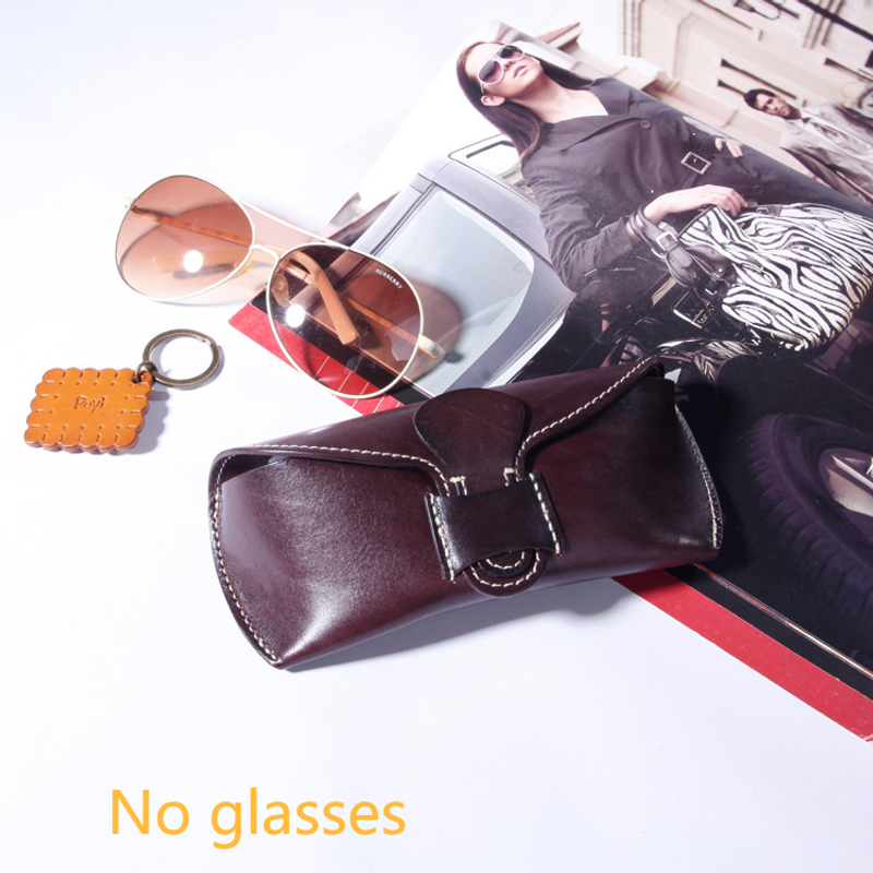 Husă unisex pentru ochelari din piele de vacă lucrată manual Ochelari vintage cu husă pentru ochelari din pastă de copac tăbăcită_voghion.com