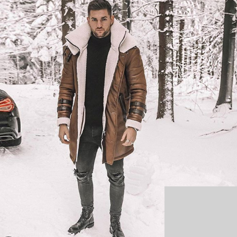 Vêtements pour hommes manteau en cuir fourrure et veste épaisse en fourrure_voghion.com