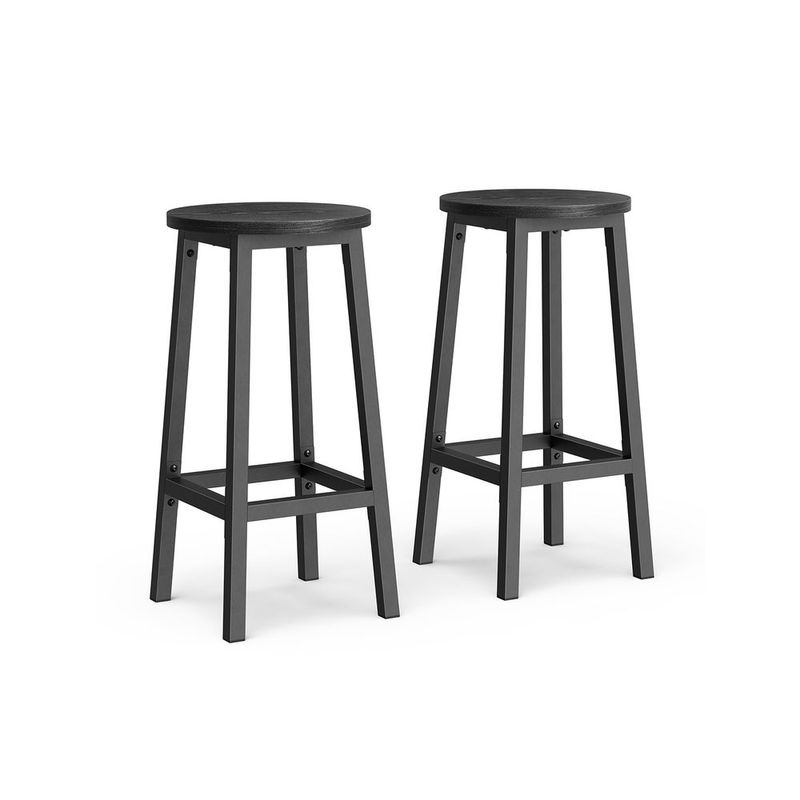 2er-Set Barhocker mit Metallgestell und Fußstütze_voghion.com