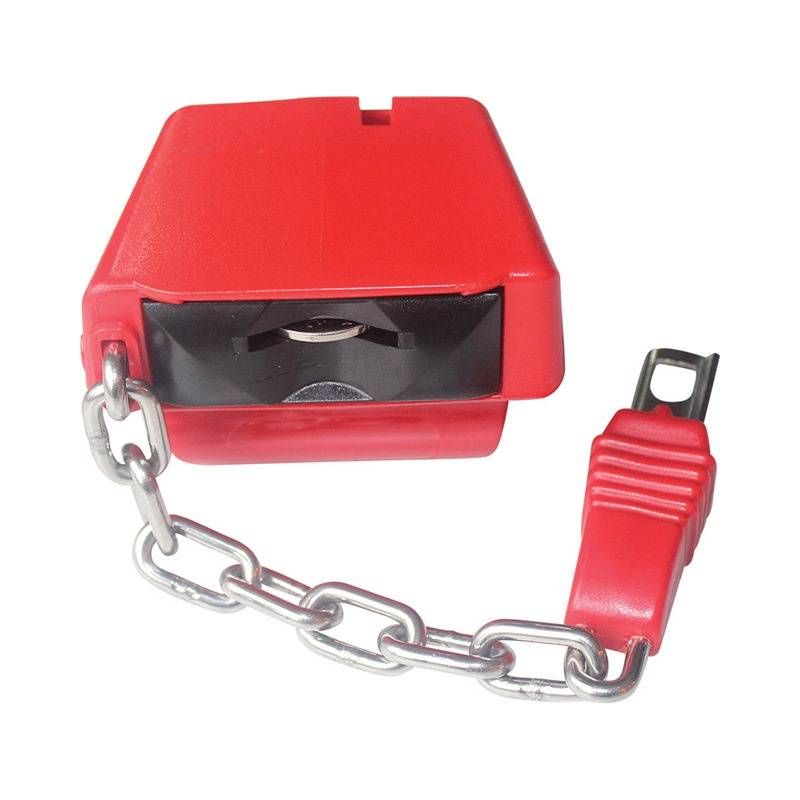 Blokada wózka sklepowego na monety – wytrzymała blokada wózka sklepowego z jaskrawoczerwonym wzorem (model: MJ-STL08)_voghion.com