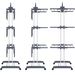 Clothes Drying Racks Bed Linen14 Hooks 24 Drying Poles 4 Castors Movable Foldable Stainless Steel Oversized 4-Tier Clothes Drying Racks_voghion.com