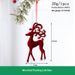 Burgundy Velvet Christmas Ornaments Set – Elegant Flocked Holiday Decor For Tree & Home (12 Styles: Deer, Bow, Snowflake & More)_voghion.com