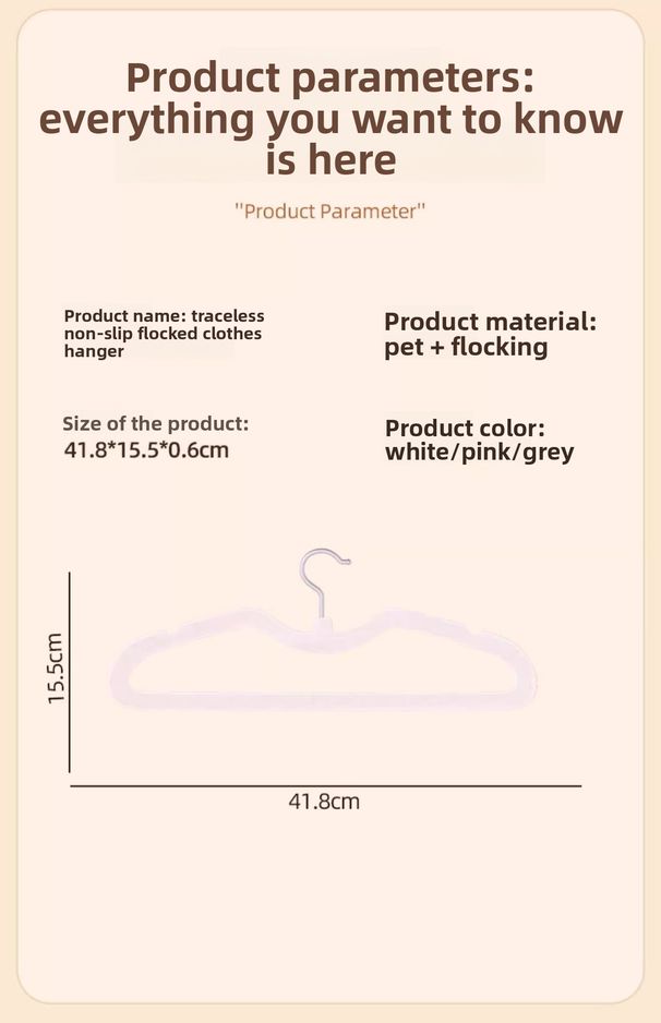Flocked Home Use, Non-Slip, No Trace, Thickened Short Neck Hangers For Household Use_voghion.com