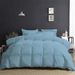 TTC Premium Duck Down Comforter – 80% White Duck Feather Filling, Hypoallergenic & All-Season Comfort (White/Dark Grey/Mist Blue, Twin/Queen/King_voghion.com