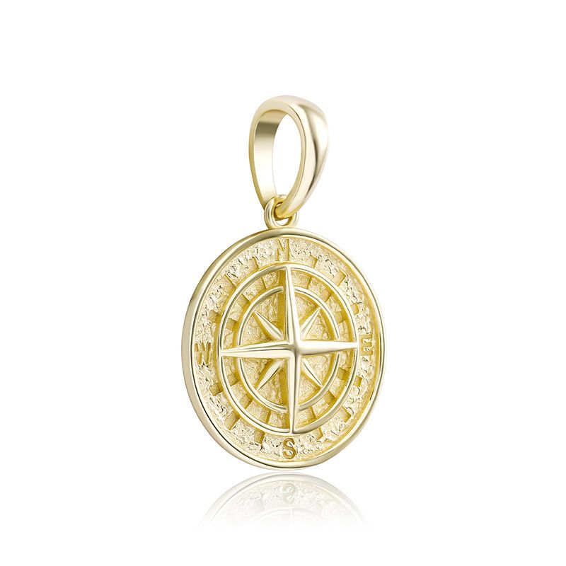 Men And Women's Jewelry 925 Silver Compass Compass Hip Hop Pendant Necklace Jewelry Accessories Necklace_voghion.com
