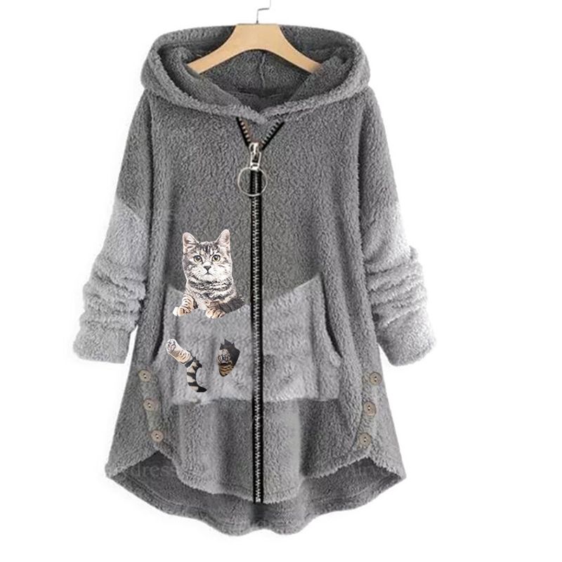 Women's hooded plus-size jacket_voghion.com