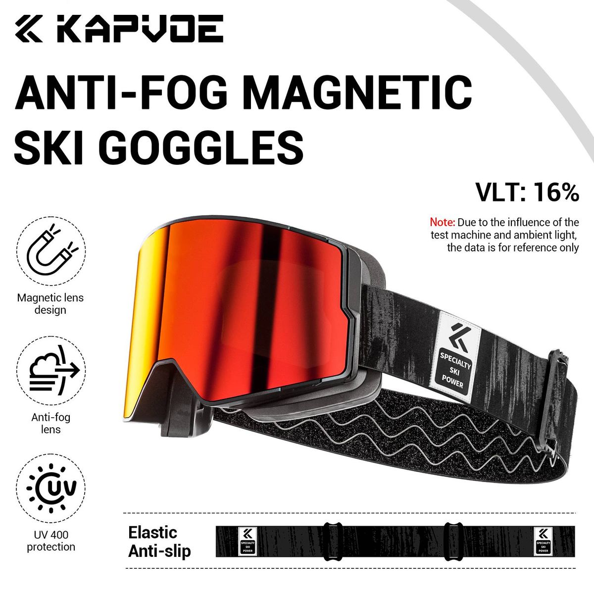 KAPVOE Brand Ski Goggles UV400 Anti-fog Ski Glasses Skiing Mask Men Women Snowboard Snow Goggles Sports ski goggles Winter_voghion.com