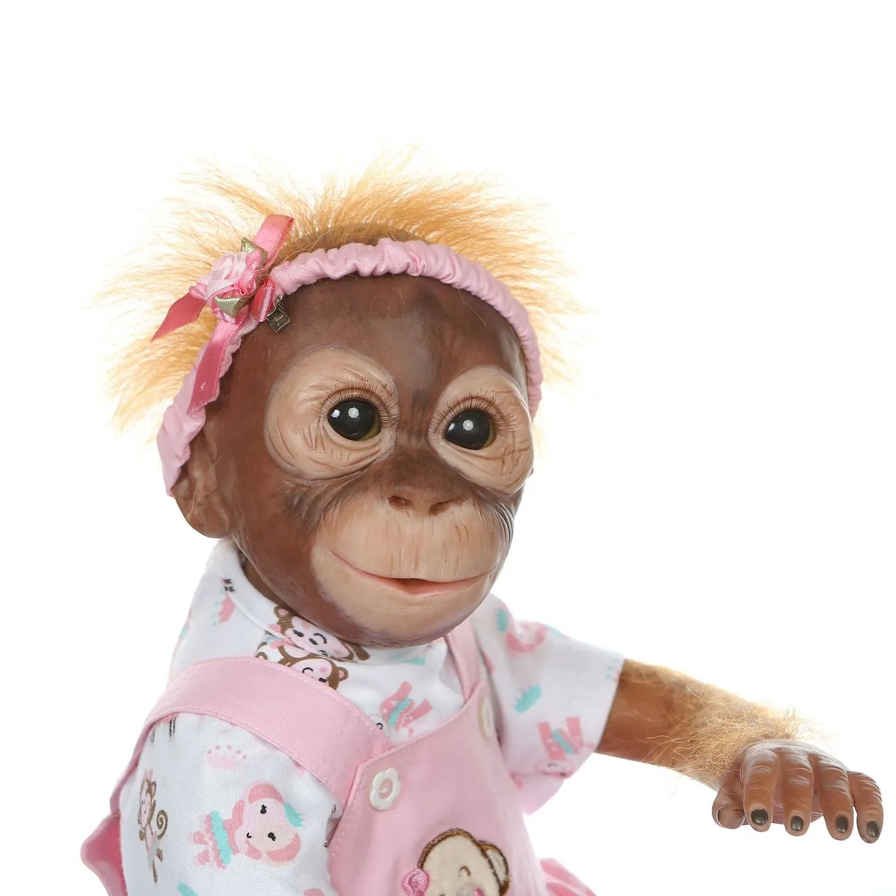 Poupée de simulation en demi-colle de 55 cm, singe mignon, fille et garçon, maison de jeu, jouet pour enfants, cadeau d'anniversaire ou de Noël_voghion.com