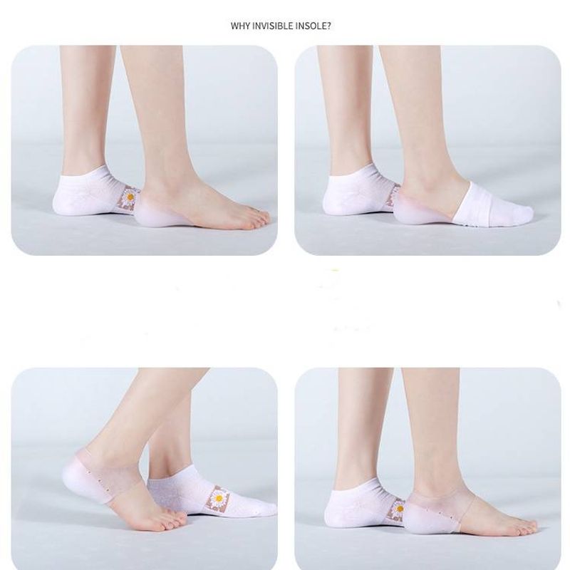Accessoires de chaussures Semelle intérieure transparente pour pieds, silicone, antidérapante pour hommes et femmes, même style pour les célébrités d'Internet_voghion.com