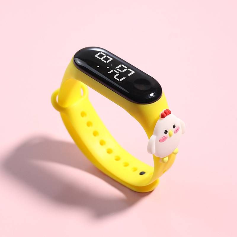 Nuovo orologio LED con misuratore a 3 cifre, orologio elettronico con cinturino in plastica per studenti creativi, orologio touch per bambini_voghion.com