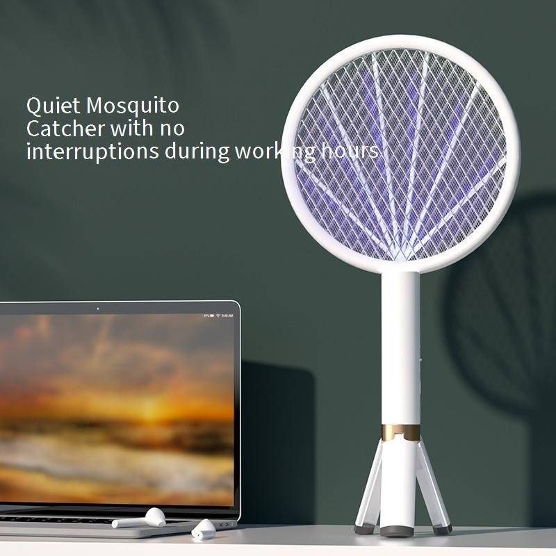 2-in-1 Mosquito Killer & Swatter - USB Rechargeable Electric Fly Swatter With UV Light (Portable, Indoor/Outdoor Use, 4000V Shock)​_voghion.com