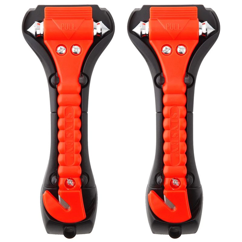 Car Safety Hammer 2 Piece Set Emergency Escape Tools Car Window Glass Hammer Breaker And Seat Belt Cutter Escape 2 In 1 For Home Rescue And Auto Emergency Escape Tools_voghion.com