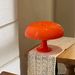Mushroom Table Lamp - 3-Color Adjustable LED Night Light With USB/Plug-in Options, Aluminum-Plastic Shade (White/Orange)_voghion.com