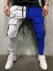 Men's Cargo Jogger Pants – Multi-Pocket Casual Workout Pants With Drawstring Waist & Contrast Panels_voghion.com
