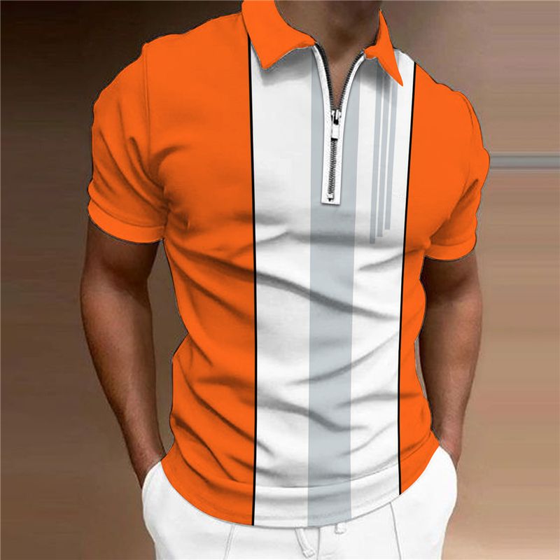 Personalisiertes 3D-gedrucktes Herren-Poloshirt, Herren-Sommer-T-Shirt, Herren- und Damen-Kurzarm-Tops, lässige Straßenkleidung_voghion.com
