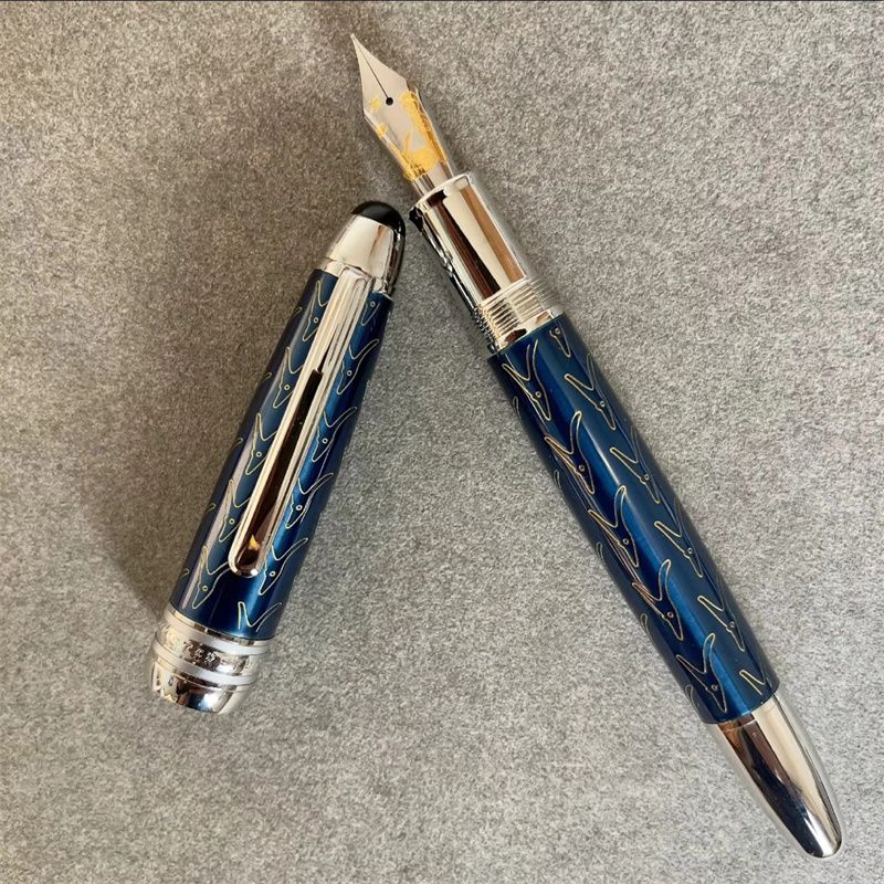 Lille prinsen och räven 146-serien gravyr metallkulspetspenna rollerballpenna reservoarpennor brevpapper kontor skolmaterial med hög skriftkvalitet_voghion.com