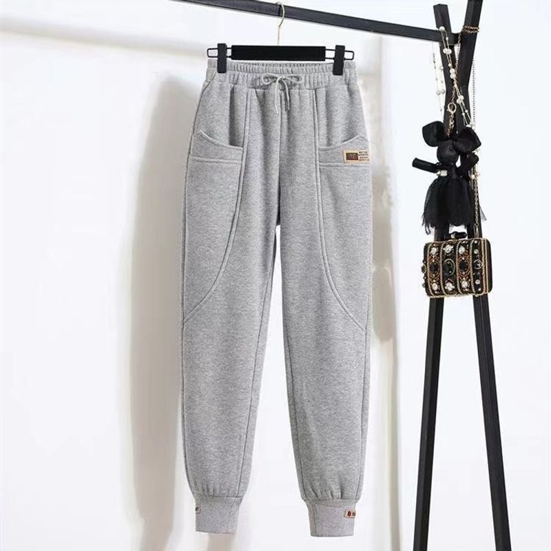 Damenbekleidung Plus Samt Sport Casual Haremshose_voghion.com