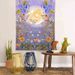 Flower tapestry, wall painting, background cloth, Bohemian wall hanging, bedroom background cloth, moon_voghion.com