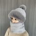 2023 New Women's Scarf Mask Integrated Ear Protection Windproof Fleece Lined Thickened Autumn Winter Hat_voghion.com