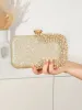 Pochette da sera con diamanti per donna, borsa da sposa, mini borsa a tracolla con catena, piccola borsa da festa con fiori traforati e cristalli_voghion.com