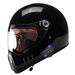 Capacete de motocicleta retrô integral com certificação 3C e Bluetooth – Capacete Cruiser clássico para homens e mulheres (preto fosco, preto brilhante, cinza titânio)_voghion.com