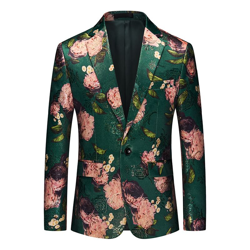 Herrenanzug mit Aufdruck, Business-Casual, Ein-Knopf-Anzug, große Größe, Kleid, Performance-Kleidung, sofort lieferbar_voghion.com