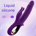Liquid Silicone Vibrator Rabbit G-Spot Female Masturbator AV Wand Adult Sex Toys Magnetic Charging_voghion.com